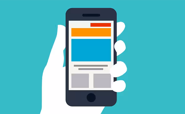 An illustration depicting a well designed mobile-first website.